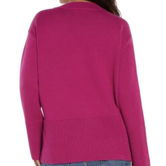 GAP Crew Neck Cotton Sweater Sz XXL (18-20) Fuchsia Pink Knit Top 2XL Shirt NWT - Picture 5 of 13